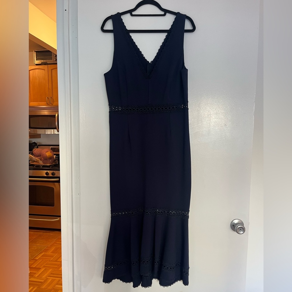 Nicholas Plunging Navy Dress